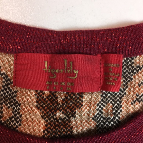 Tigerlily Womens Sweater Dress Cream Tan Australia Designer 100% Cotton Sz 4 - Picture 4 of 10